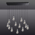 Raindrop Modern Rectangle Chandelier For Dining Room Kitchen Island-Momo Lighting