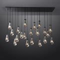 Raindrop Modern Rectangle Chandelier For Dining Room Kitchen Island-Momo Lighting