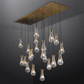 Raindrop Modern Rectangle Chandelier For Dining Room Kitchen Island-Momo Lighting