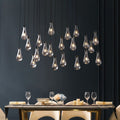 Raindrop Modern Rectangle Chandelier For Dining Room Kitchen Island-Momo Lighting