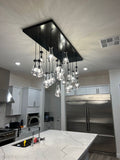 Raindrop Modern Rectangle Chandelier For Dining Room Kitchen Island-Momo Lighting