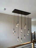 Raindrop Modern Rectangle Chandelier For Dining Room Kitchen Island-Momo Lighting