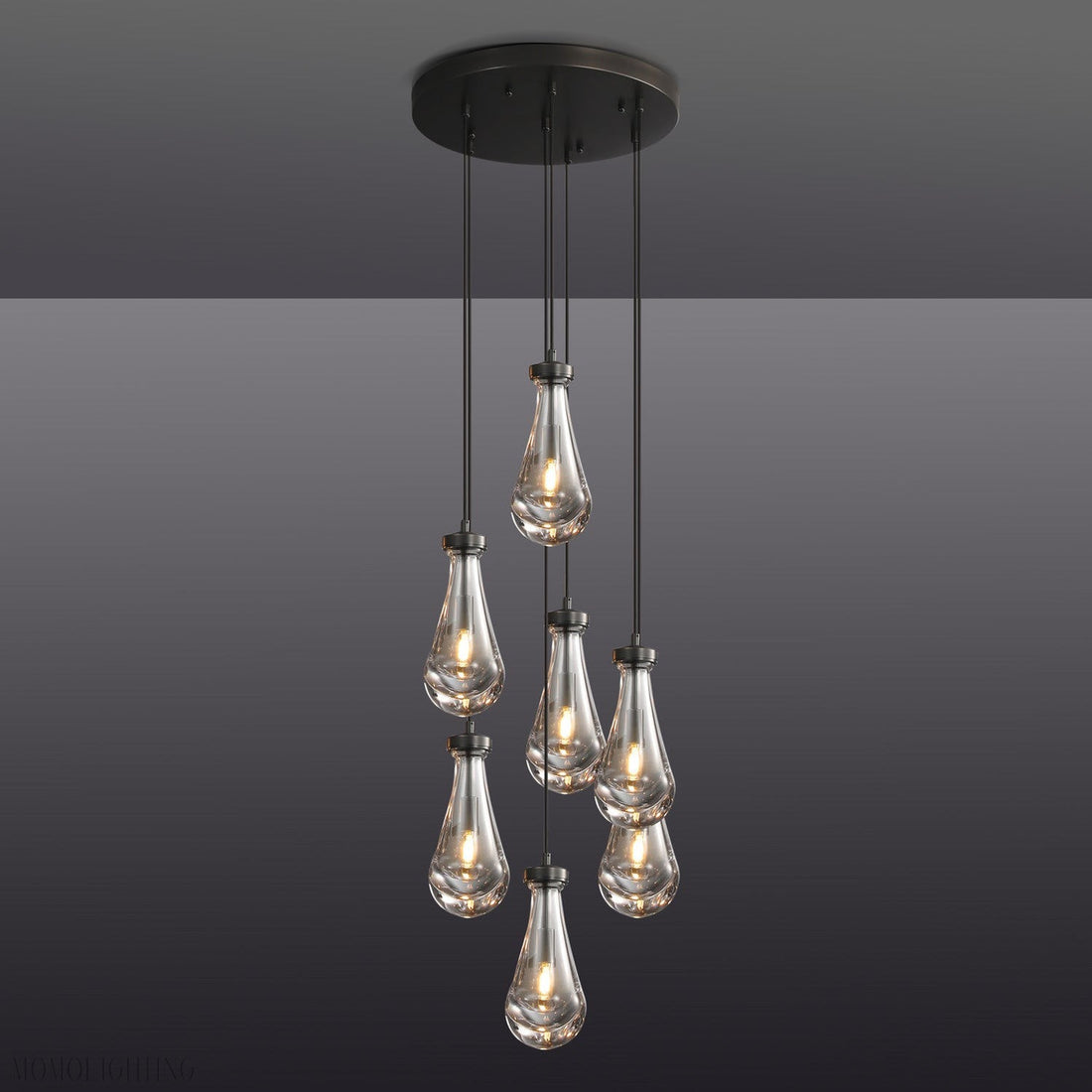 Raindrop Modern Round Chandelier For Living Room Dining Room-Momo Lighting