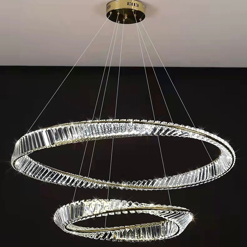Ring Crystal Chandelier Luxury Living/ Dining Room Ceiling Lamp Bedroom Light-Momo Lighting