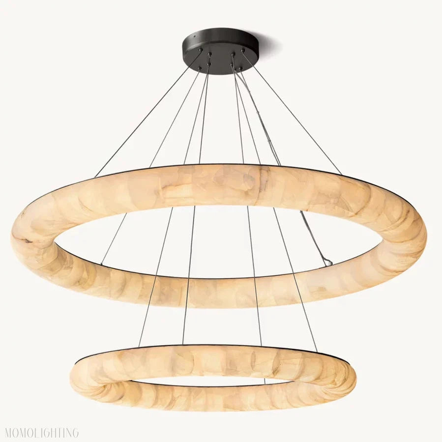 Rivage Two-Tiered Round Chandelier 61″