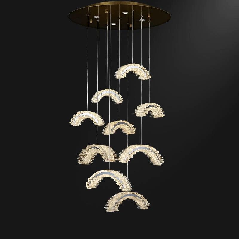 Rose Rock Crystal Chandelier Contemporary Chandelier Office-Momo Lighting
