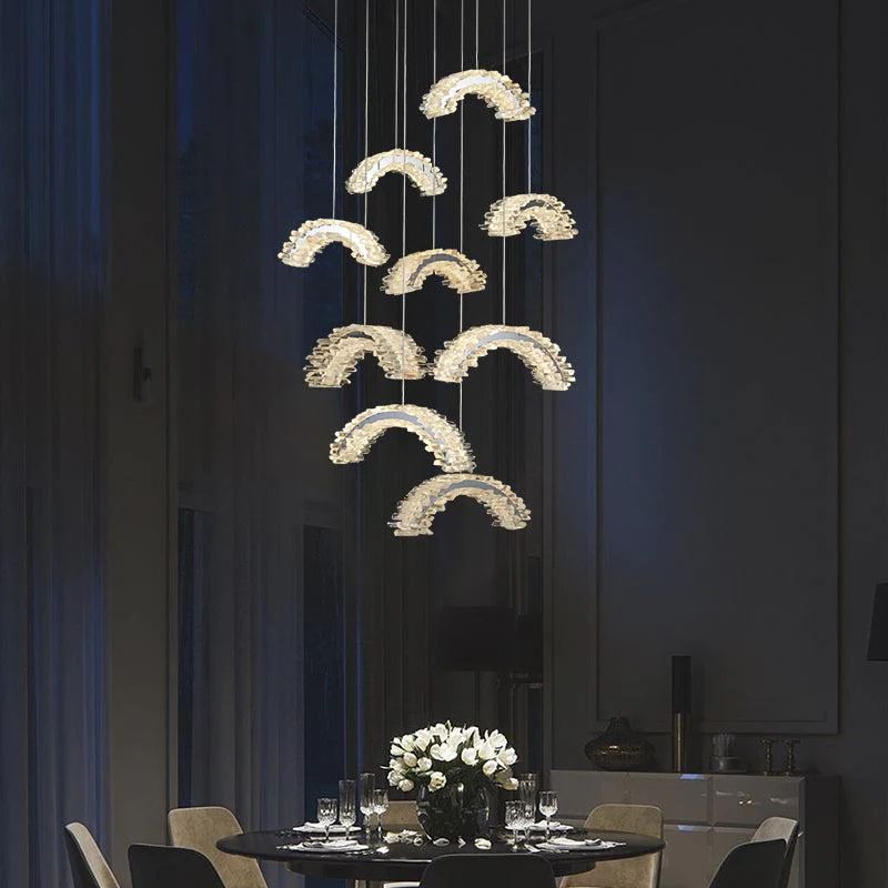 Rose Rock Crystal Chandelier Contemporary Chandelier Office-Momo Lighting