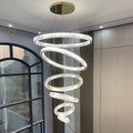 Royal Benedict Foyer & Staircase Crystal Ring Chandelier-Momo Lighting