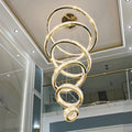 Royal Benedict Foyer & Staircase Crystal Ring Chandelier-Momo Lighting