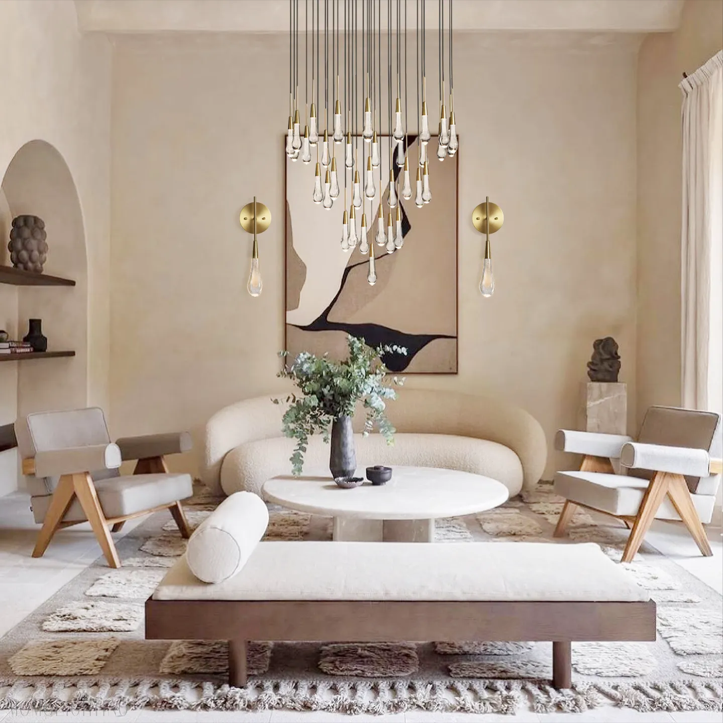 SOLITAIRE MODERN ROUND CHANDELIER-Momo Lighting