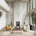 SOLITAIRE MODERN ROUND CHANDELIER-Momo Lighting