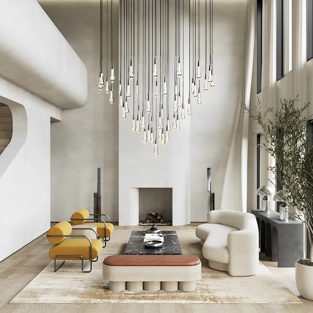 SOLITAIRE MODERN ROUND CHANDELIER-Momo Lighting