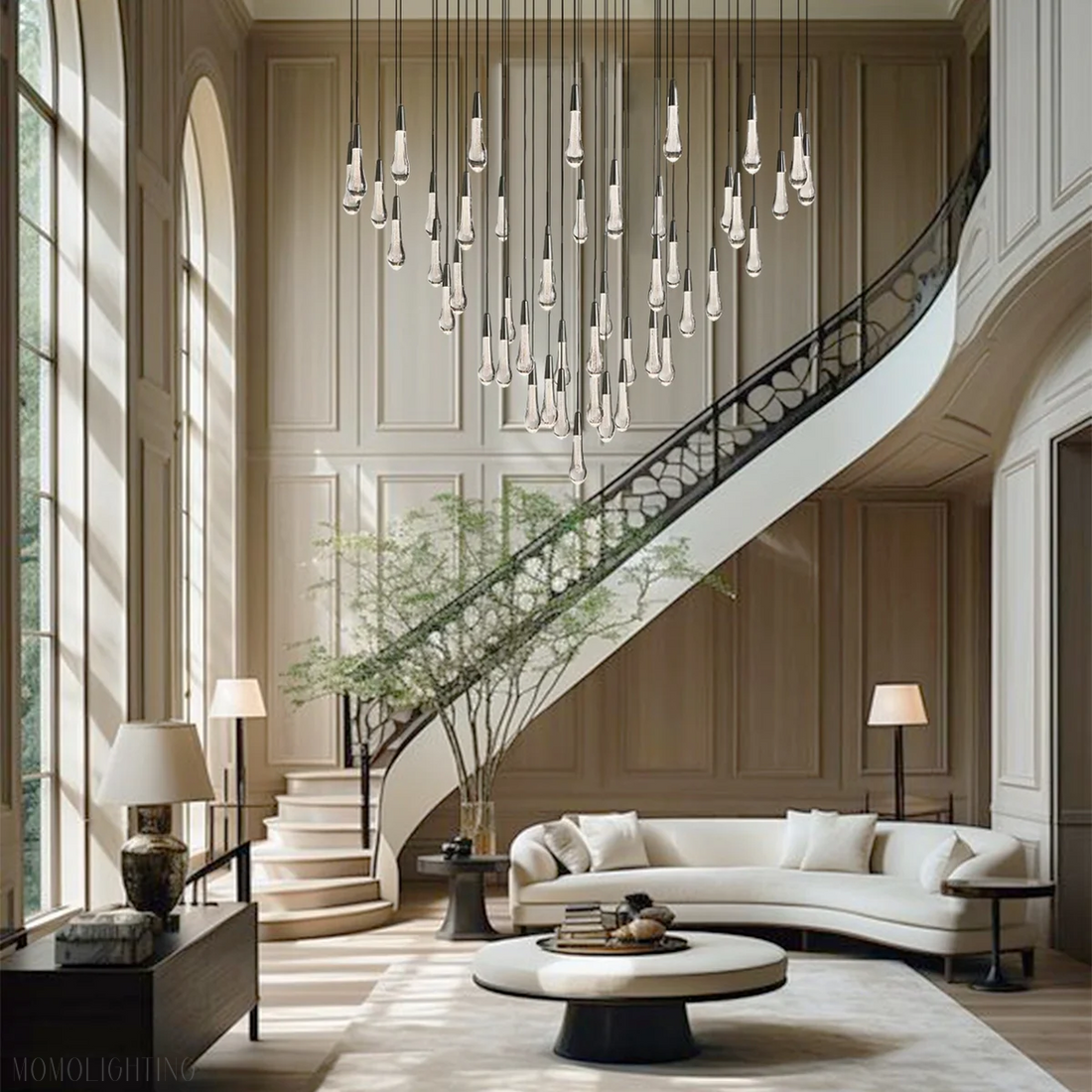 SOLITAIRE MODERN ROUND CHANDELIER-Momo Lighting