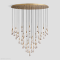 SOLITAIRE ROUND CHANDELIER 17'' 24'' 36'' 58''