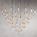 SOLITAIRE ROUND CHANDELIER 17'' 24'' 36'' 58''