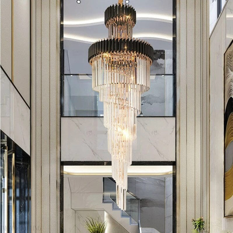 Safa Spiral Foyer & Staircase Chandelier-Momo Lighting