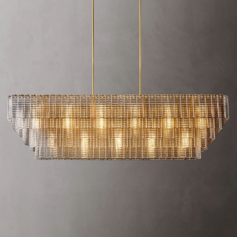 Samurai Rectangle Chandelier-Momo Lighting