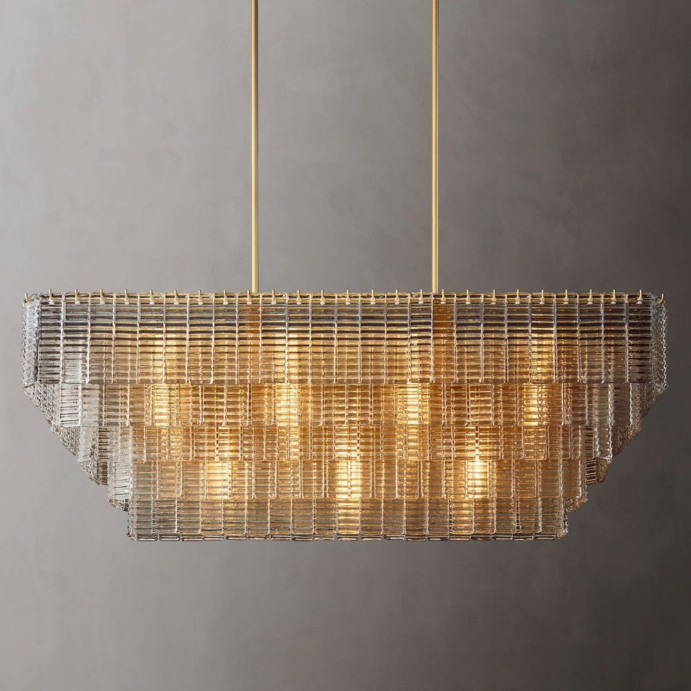Samurai Rectangle Chandelier-Momo Lighting