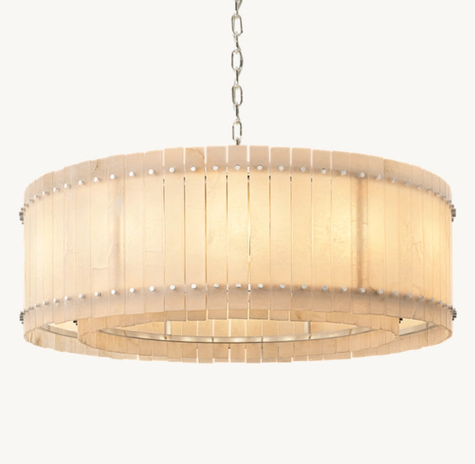 San Marco Alabaster Round Chandelier 48"-Momo Lighting