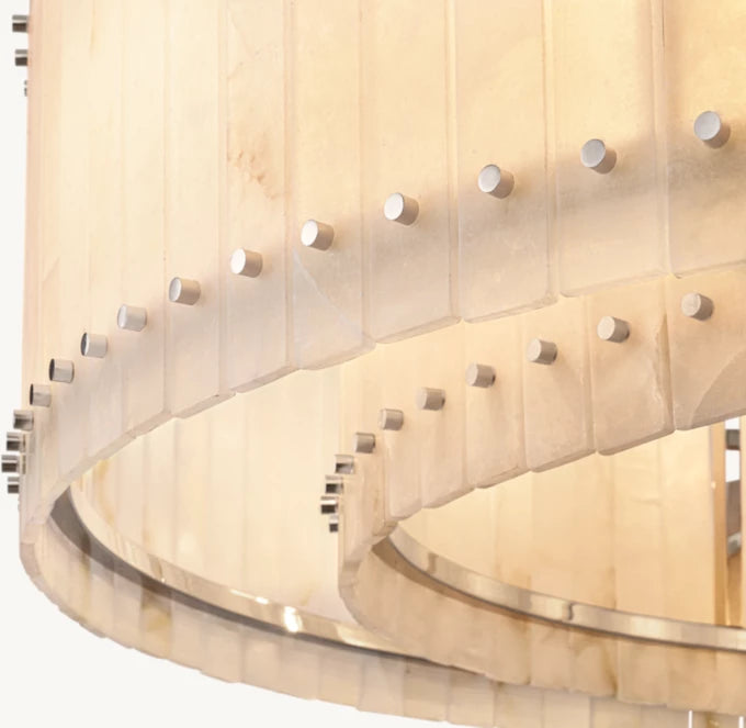 San Marco Alabaster Round Chandelier 60"-Momo Lighting