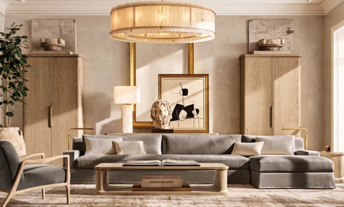 San Marco Alabaster Round Chandelier 60"-Momo Lighting