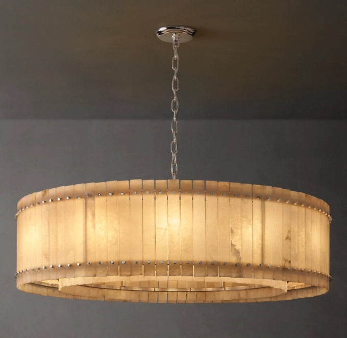 San Marco Alabaster Round Chandelier 60"-Momo Lighting
