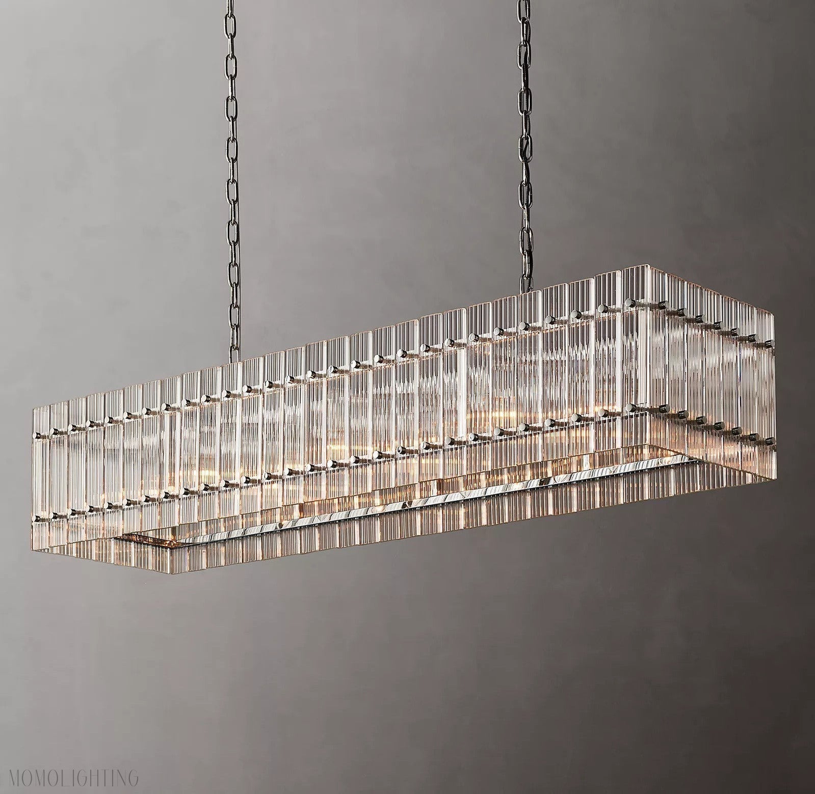 San Marco Rectangle Chandelier 54"-Momo Lighting