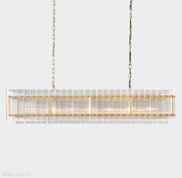 San Marco Rectangle Chandelier 54"-Momo Lighting