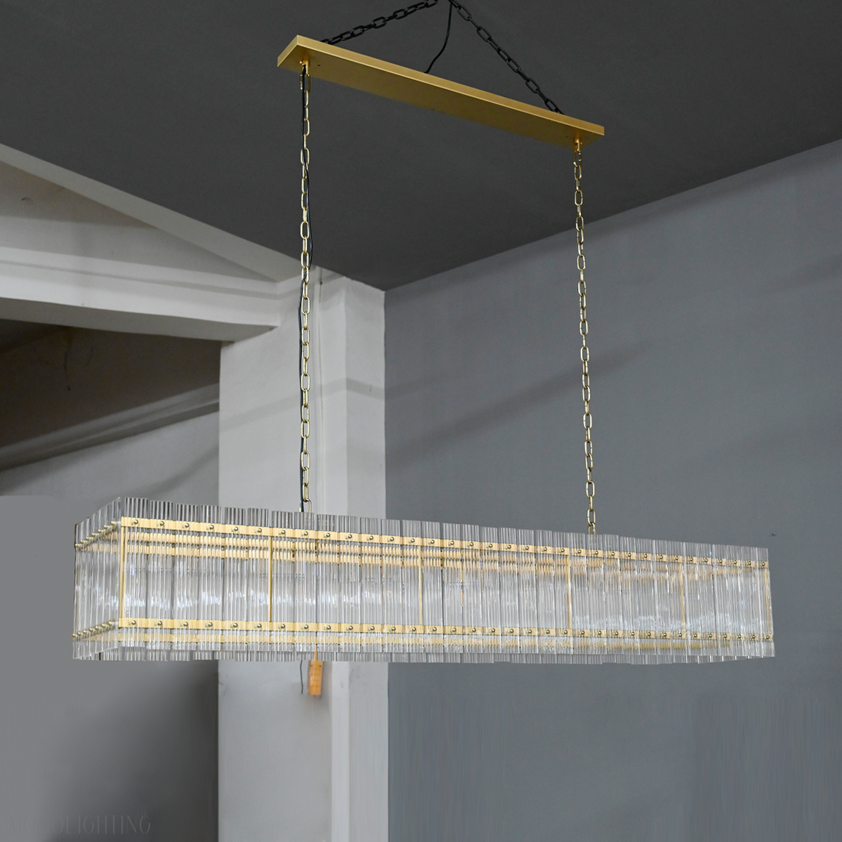 San Marco Rectangle Chandelier 54"-Momo Lighting