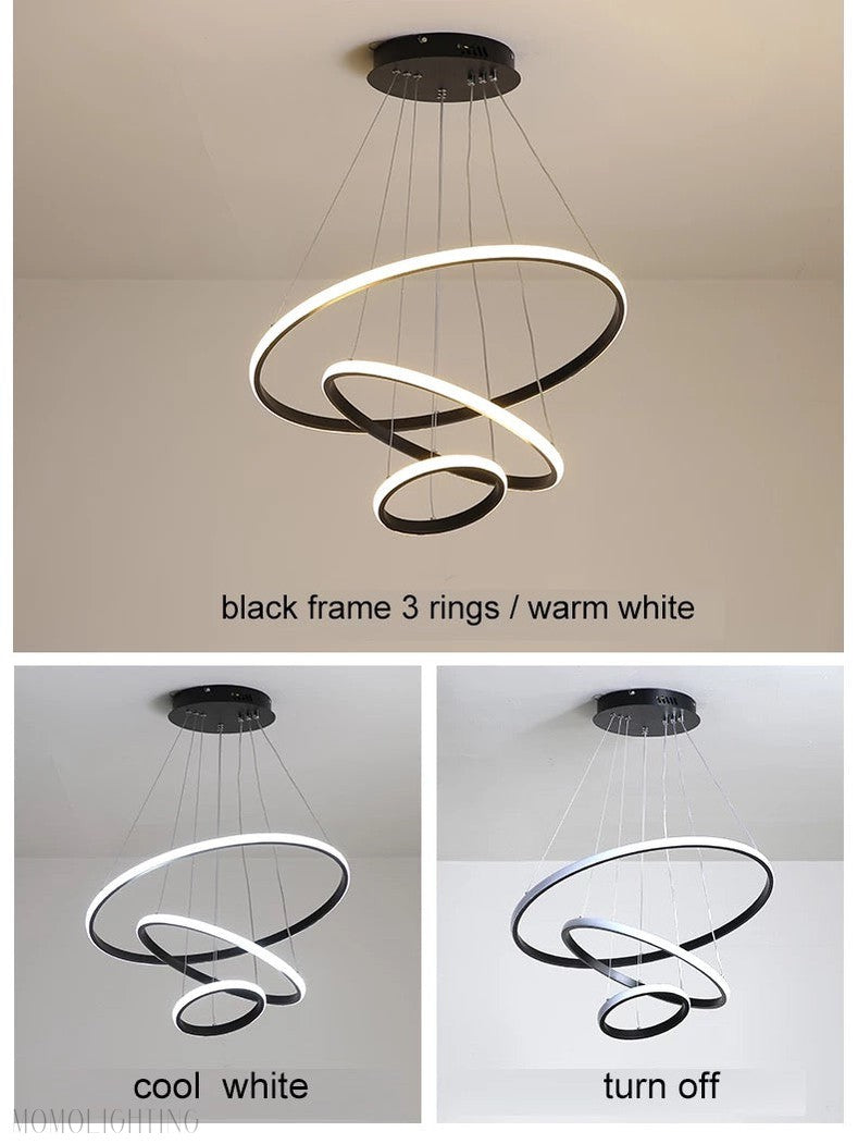 Savanna 3-Ring Chandelier-Momo Lighting
