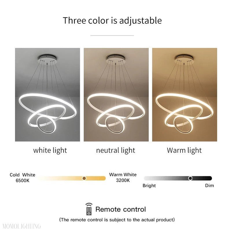 Savanna 3-Ring Chandelier-Momo Lighting