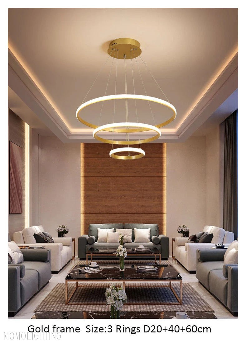 Savanna 3-Ring Chandelier-Momo Lighting