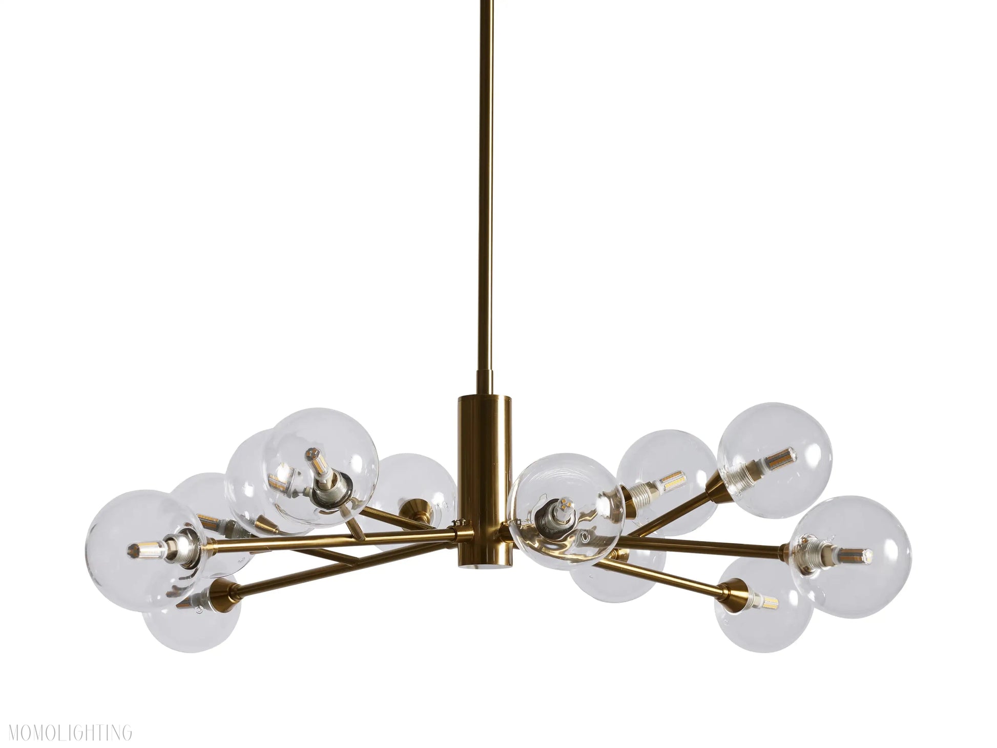 Sayre Round Clear Glass Globe Chandelier-Momo Lighting