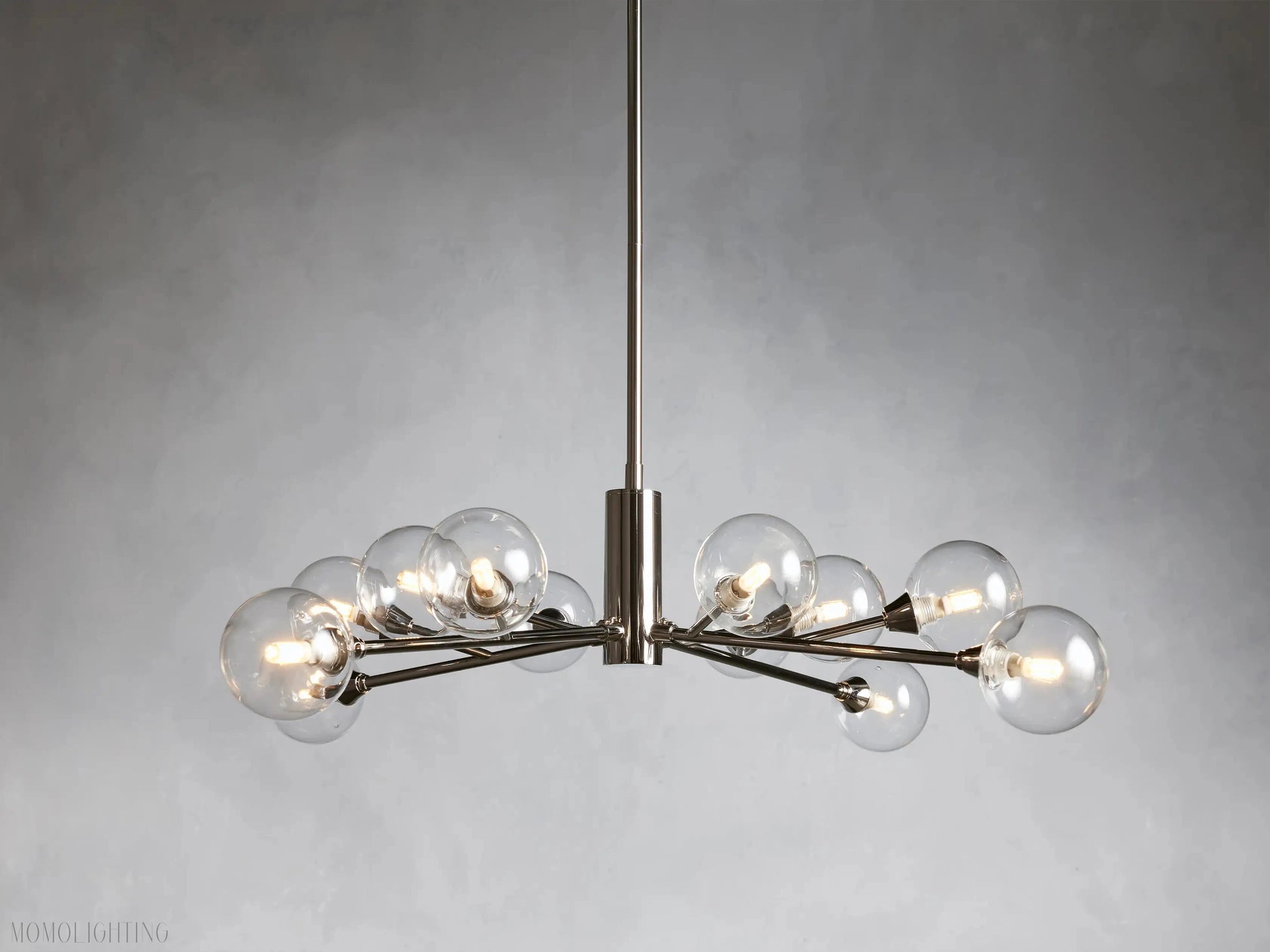 Sayre Round Clear Glass Globe Chandelier-Momo Lighting