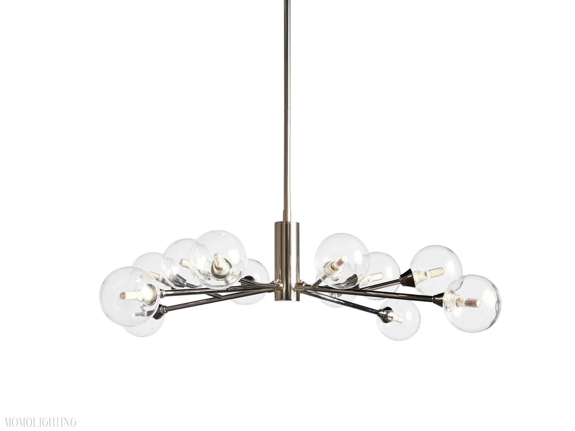 Sayre Round Clear Glass Globe Chandelier-Momo Lighting