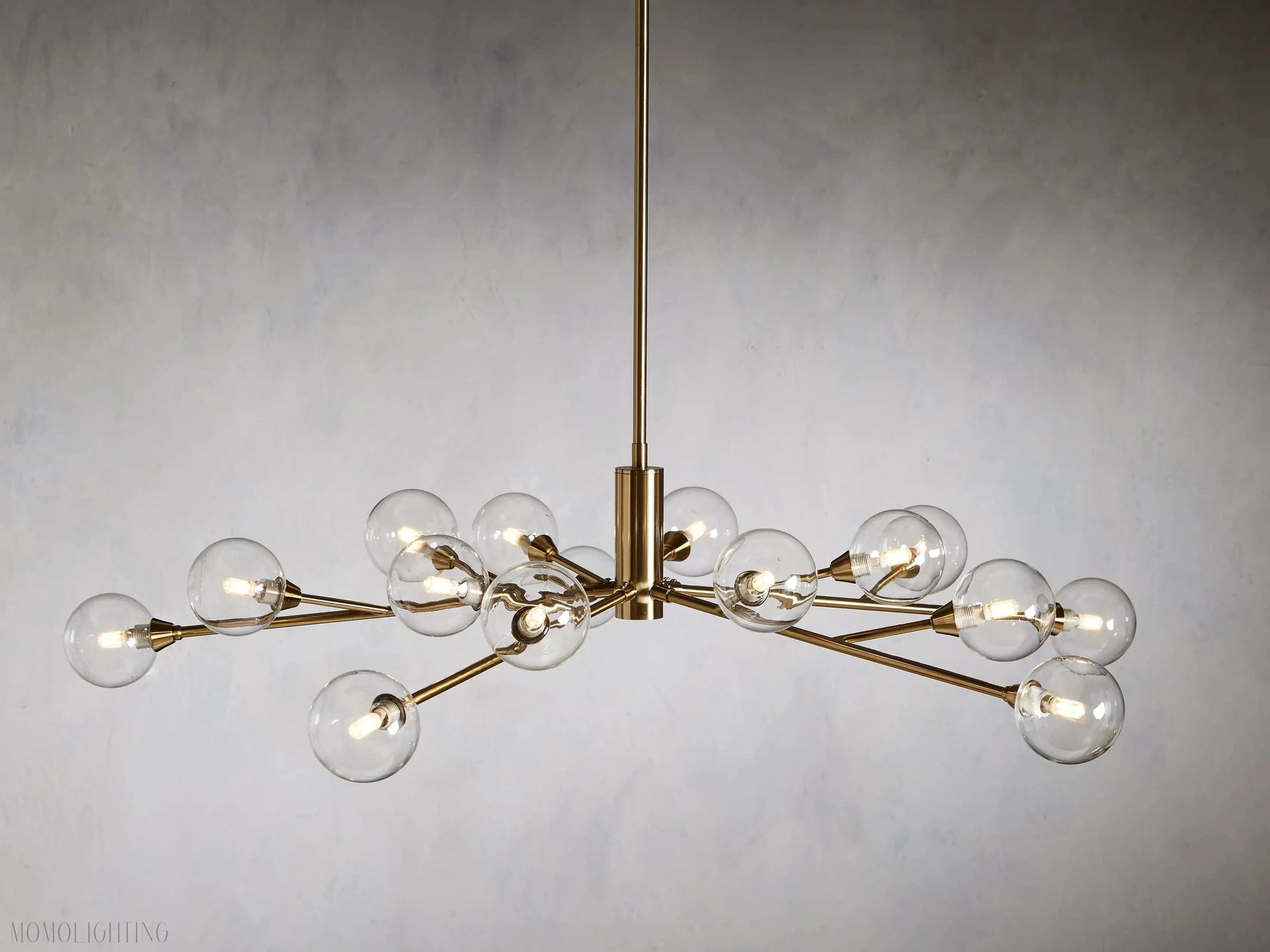 Sayre Round Clear Glass Globe Chandelier-Momo Lighting