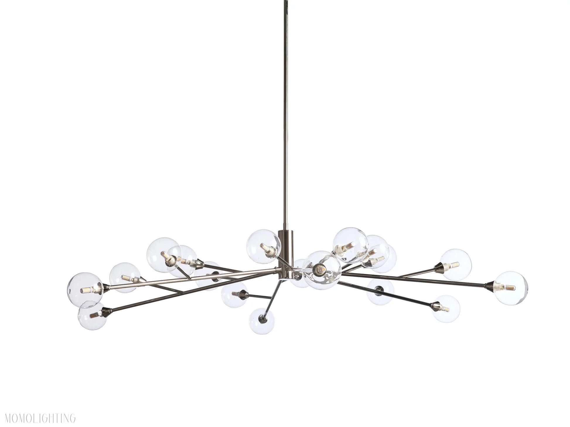 Sayre Round Clear Glass Globe Chandelier-Momo Lighting
