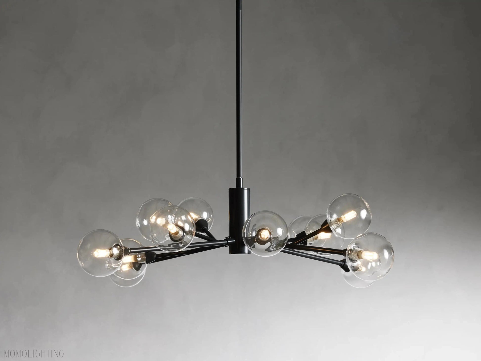 Sayre Round Clear Glass Globe Chandelier-Momo Lighting