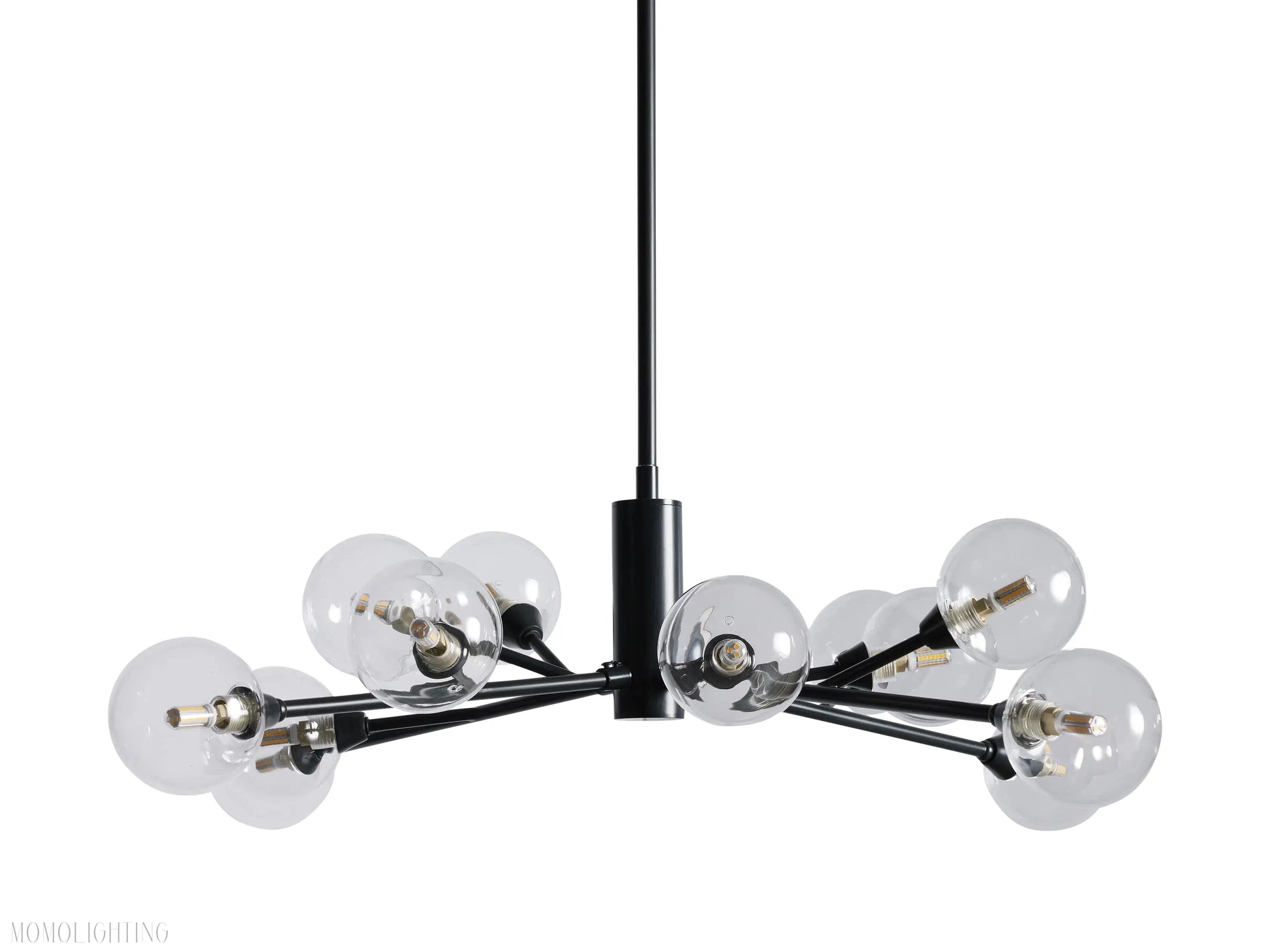 Sayre Round Clear Glass Globe Chandelier-Momo Lighting