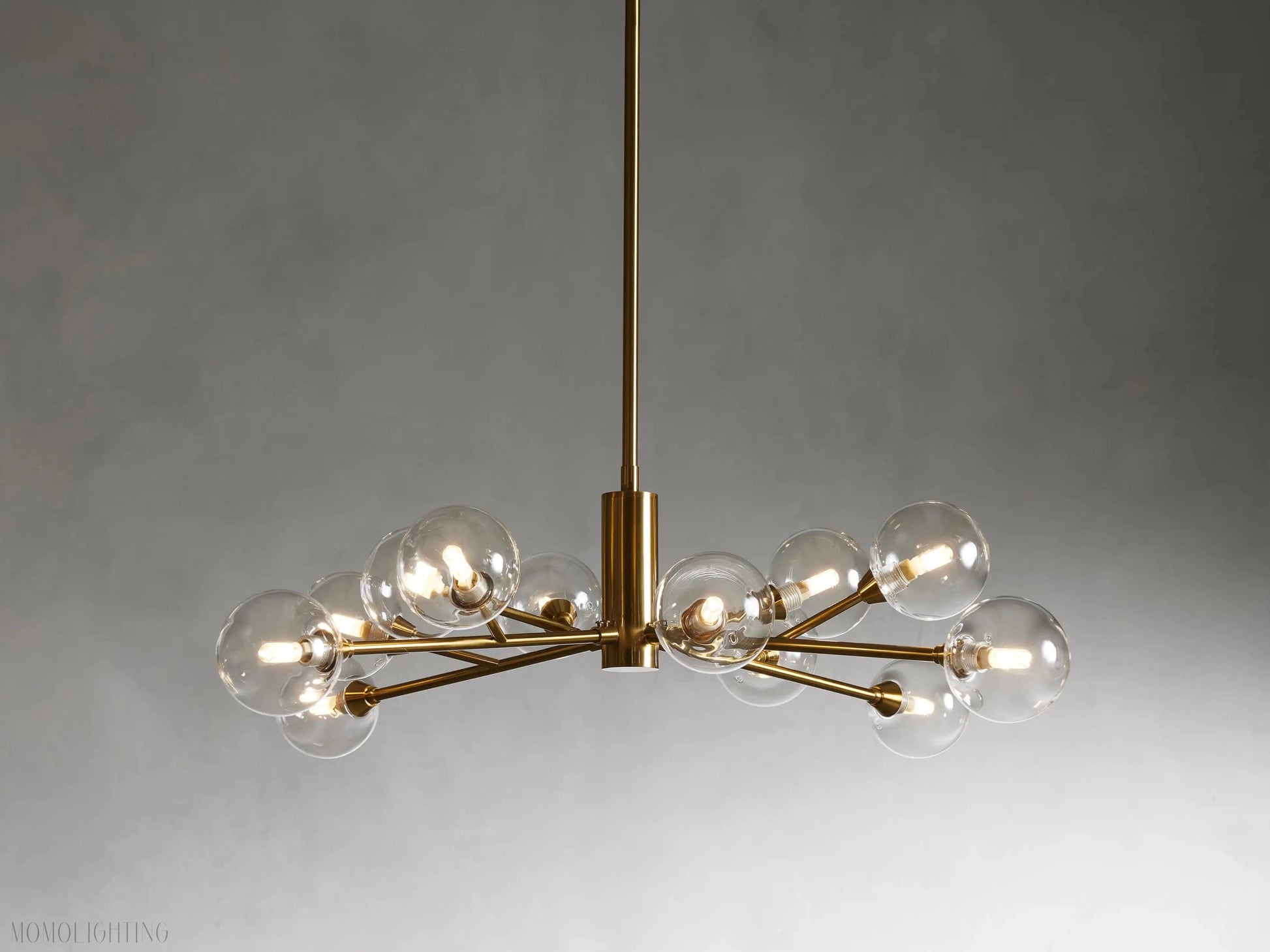 Sayre Round Clear Glass Globe Chandelier-Momo Lighting