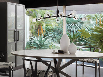 Sayre Round Clear Glass Globe Chandelier-Momo Lighting