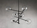 Sayre Round Clear Glass Globe Dispersing Chandelier-Momo Lighting