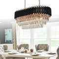 Sheila Oval Crystal Chandelier-Momo Lighting