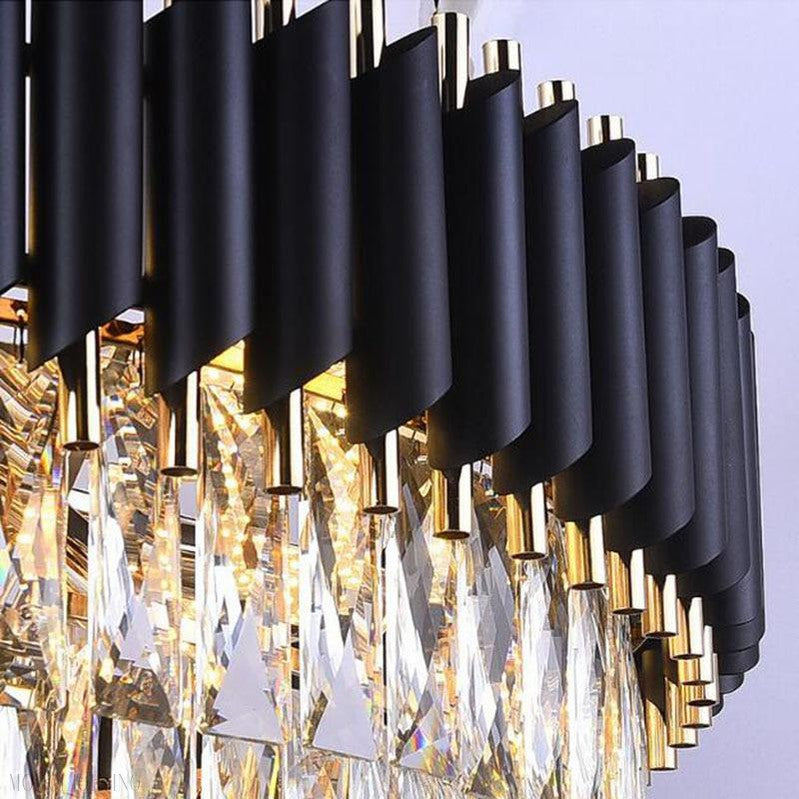 Sheila Oval Crystal Chandelier-Momo Lighting