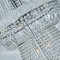 Silver/ Chrome Extra Large Crystal Chandelier Foyer Entryway Long Ceiling Lighting Fixture For Staircase-Momo Lighting