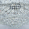 Silver/ Chrome Extra Large Crystal Chandelier Foyer Entryway Long Ceiling Lighting Fixture For Staircase-Momo Lighting