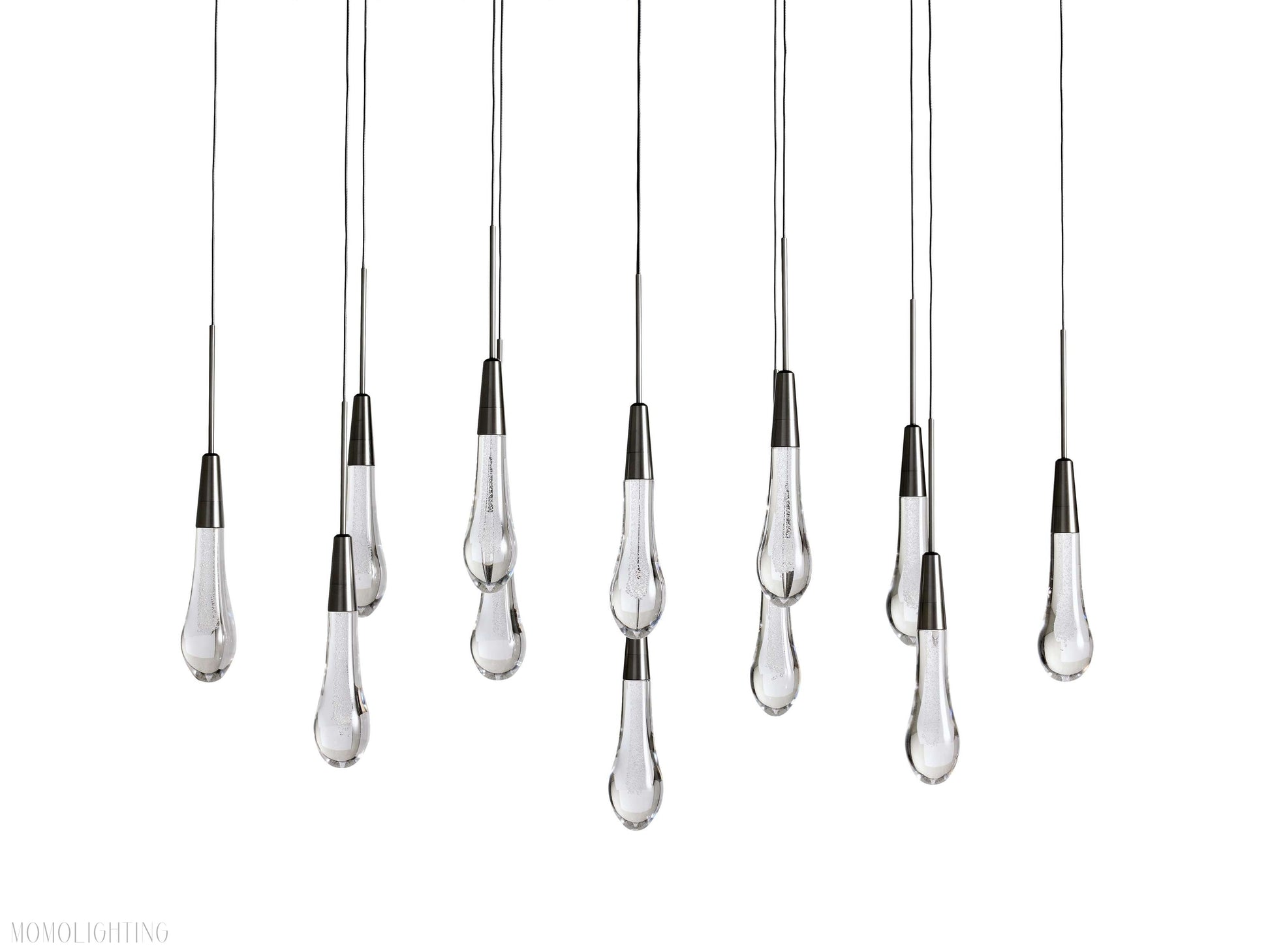 Solitaire Linear Chandelier 37"W-Momo Lighting