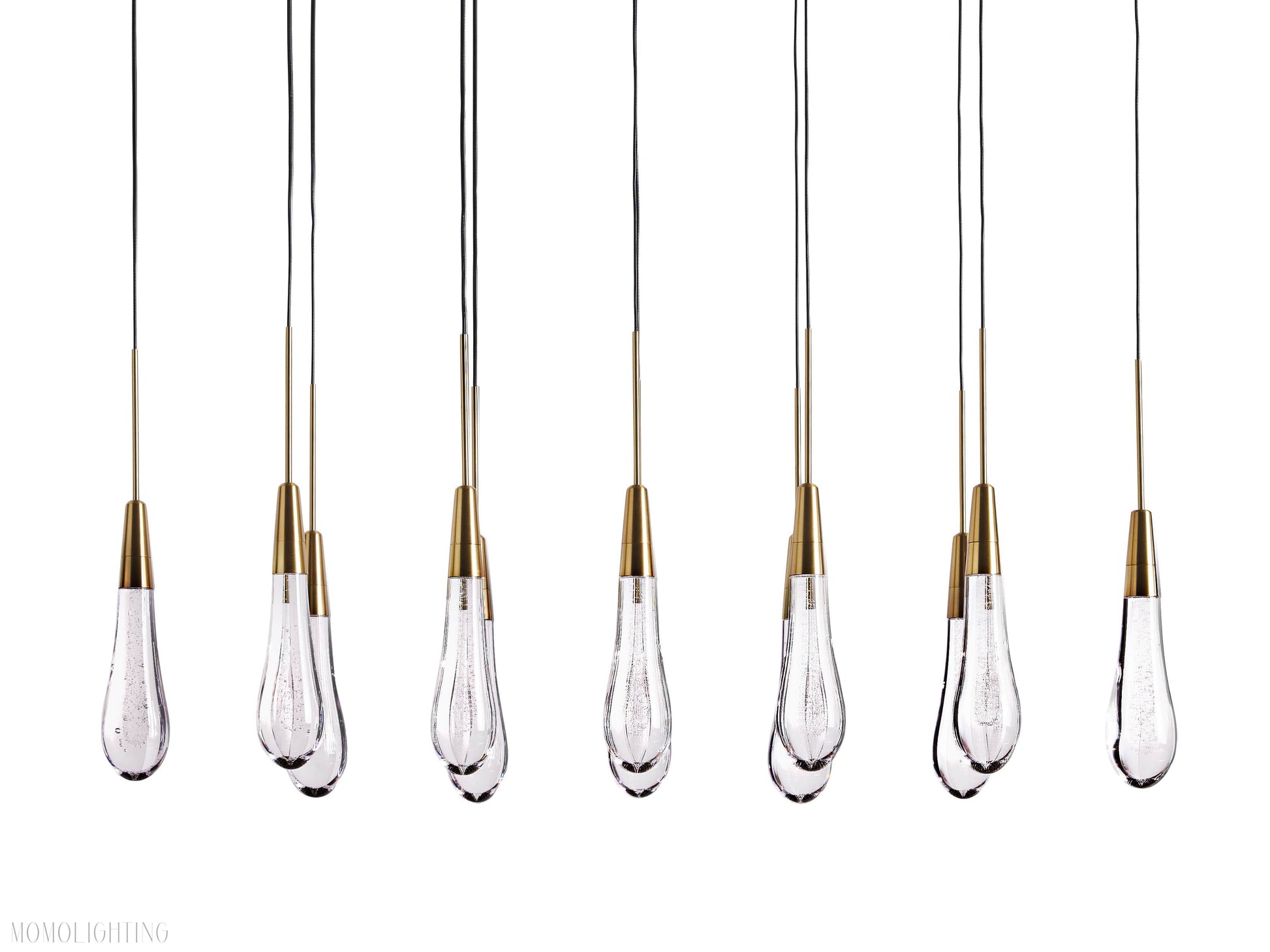 Solitaire Linear Chandelier 37"W-Momo Lighting
