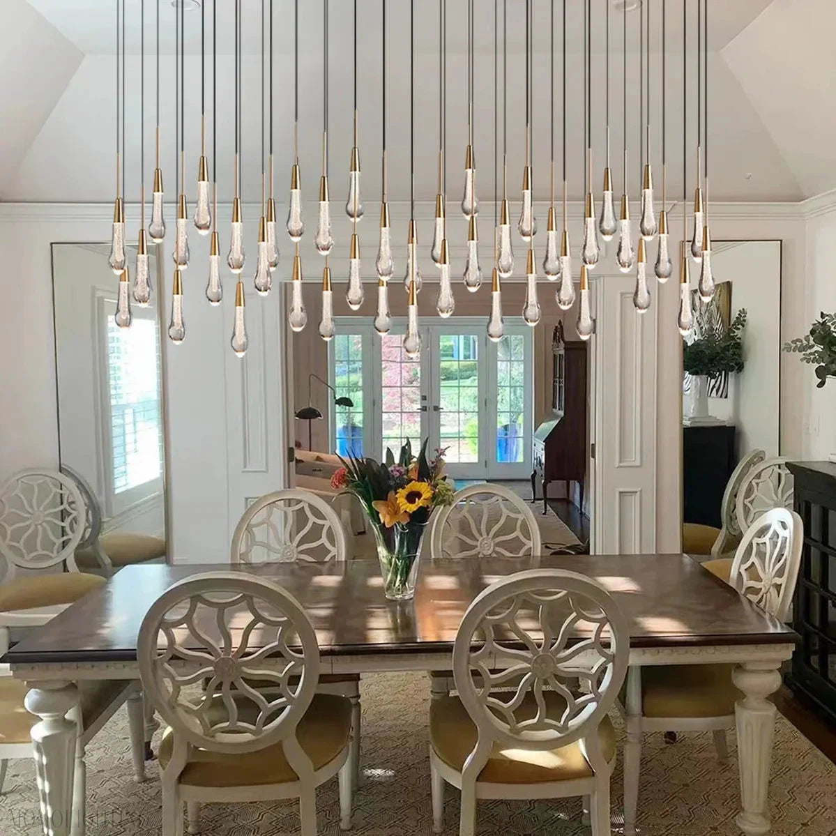 Solitaire Linear Chandelier 37"W-Momo Lighting