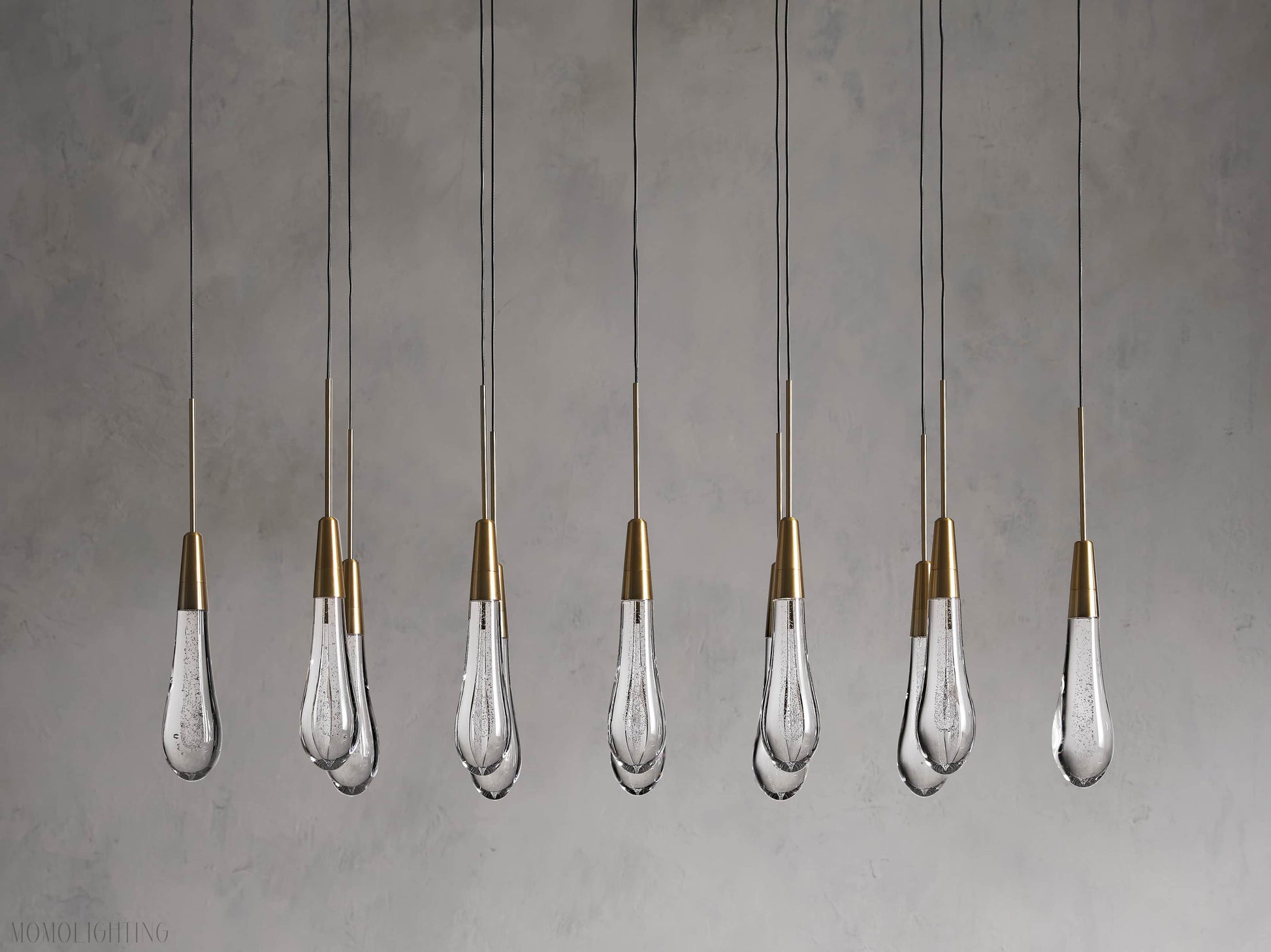 Solitaire Linear Chandelier 37"W-Momo Lighting